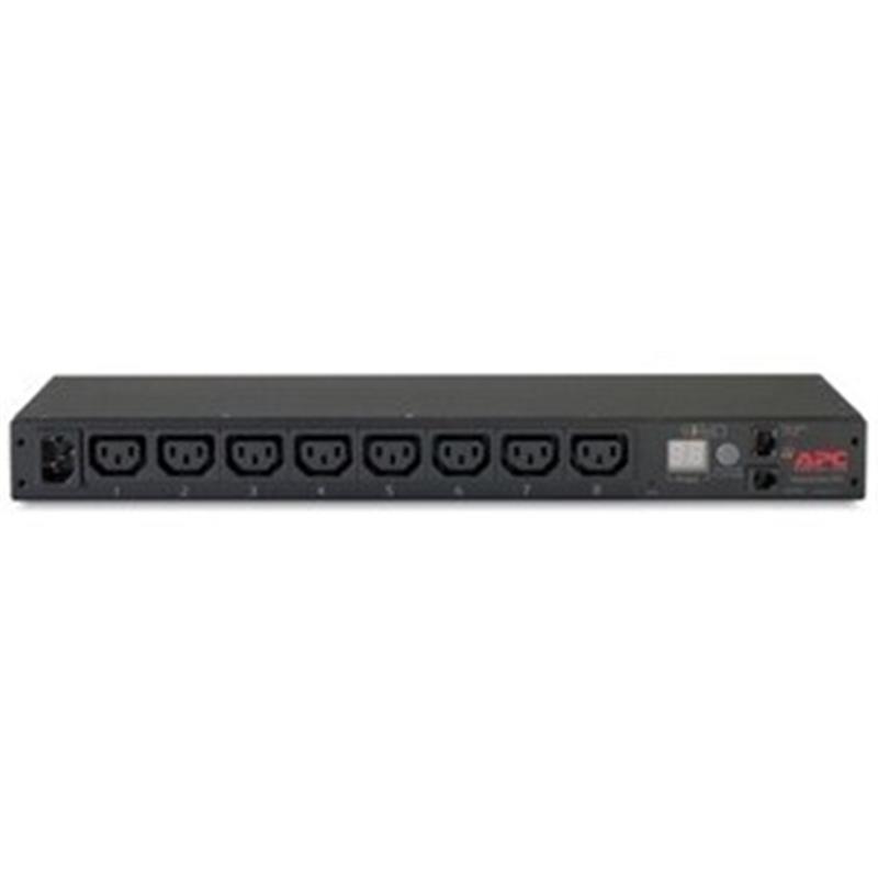 APC Rack PDU, Metered, 0U/1U, 10A, 230V, (8x) C13, C14 stekker