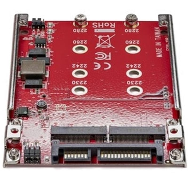 StarTech.com Dubbel sleufs M.2 schijf naar SATA adapter voor 2.5"" drive bay RAID