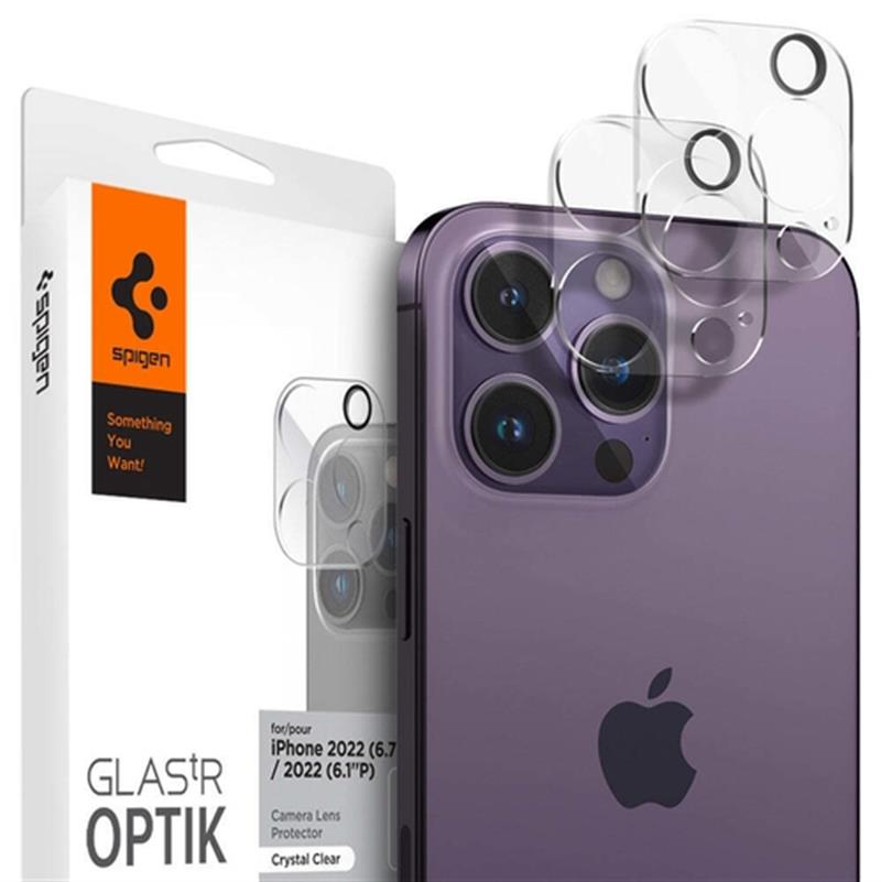 Spigen Lens protector iPhone 14 Pro 14 Pro Max iPhone 15 Pro 15 Pro Max - Glass Optik - Black