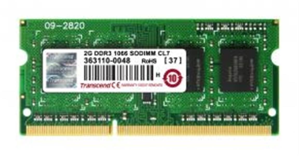 Transcend SO-DIMM 2GB DDR3 1066Mhz CL7 1 5v