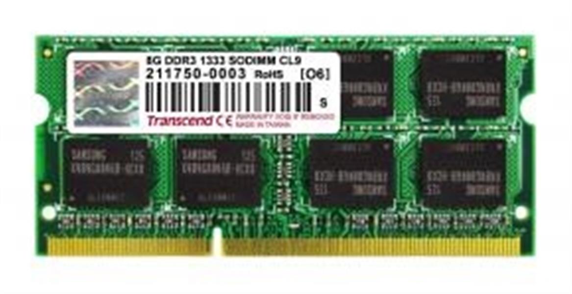 Transcend SO-DIMM 8GB DDR3 1333Mhz CL9 1 5V 2Rx8