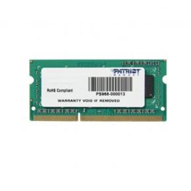 Patriot Signature SO-DIMM 4GB DDR3 1600MHZ CL11 1 5V