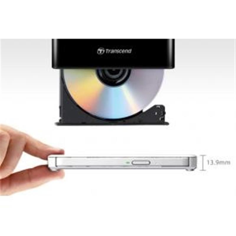TRANSCEND USB2 0 Ext DVD 8X Slim Zwart
