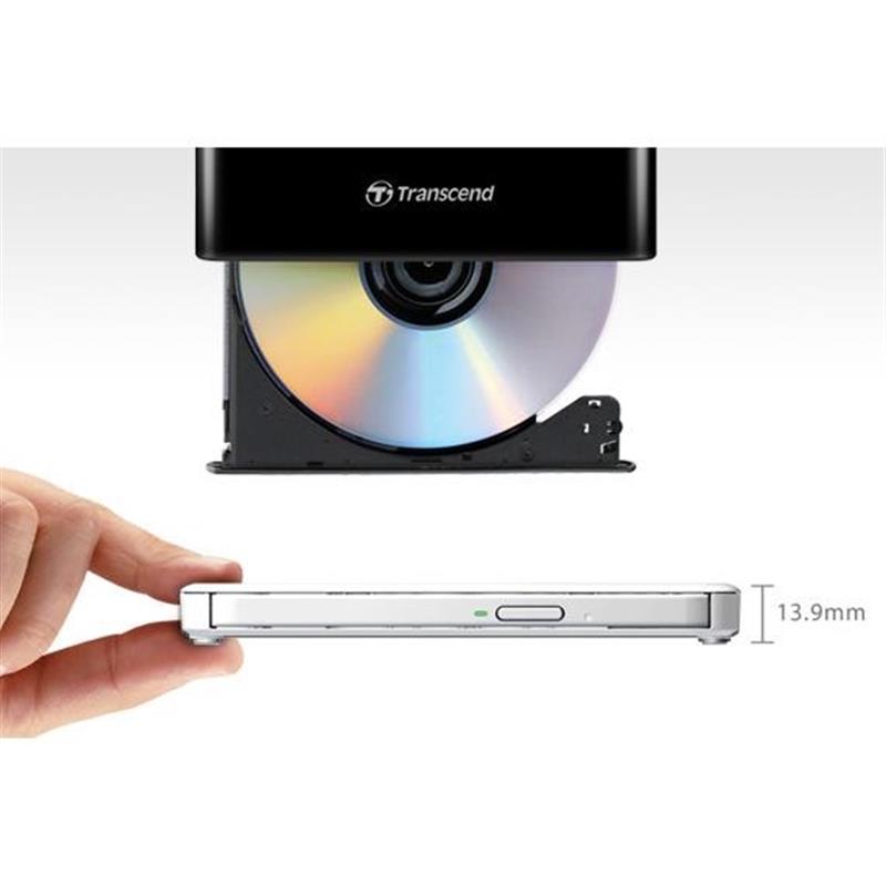 TRANSCEND USB2 0 Ext DVD 8X Slim Zwart