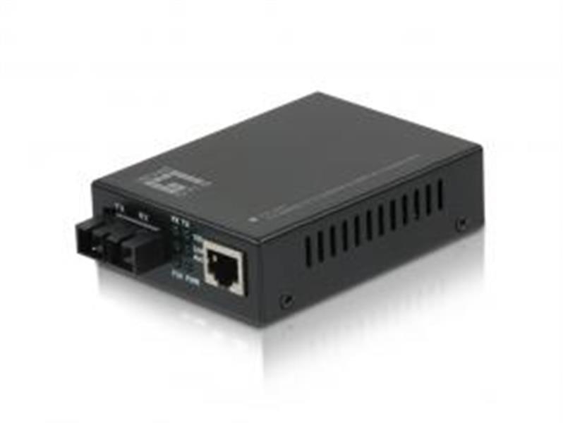 LevelOne FVT-2001 netwerk media converter 100 Mbit/s 1310 nm Multimode Zwart