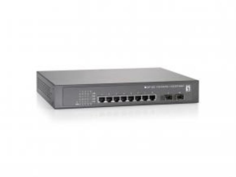 LevelOne GEP-1020 Gigabit Ethernet (10/100/1000) Grijs Power over Ethernet (PoE)