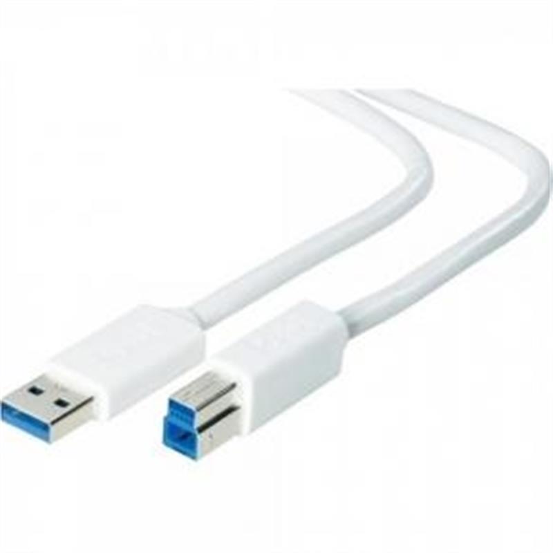 ADJ USB 3 0 Kabel Type A Type B M M 3m White Blister