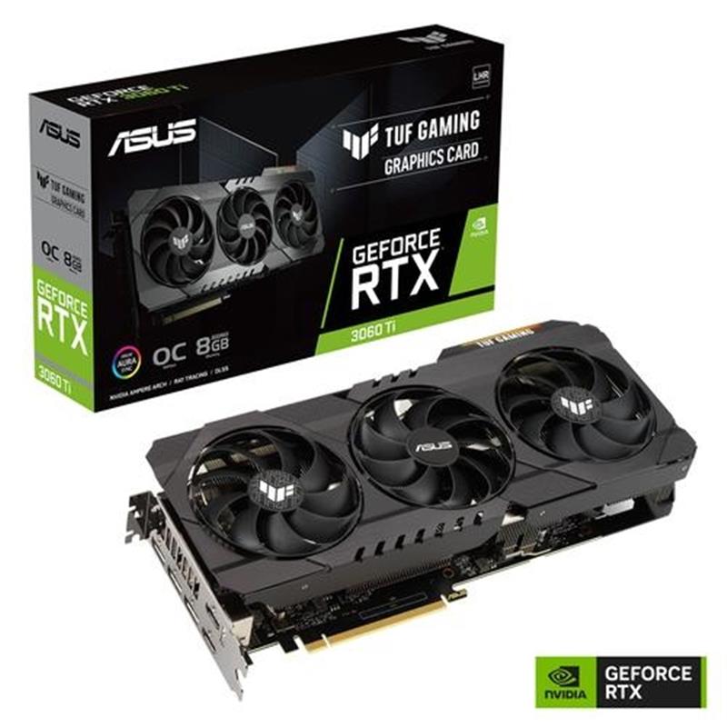 ASUS TUF Gaming TUF-RTX3060TI-O8GD6X-GAMING NVIDIA GeForce RTX 3060 Ti 8 GB GDDR6X