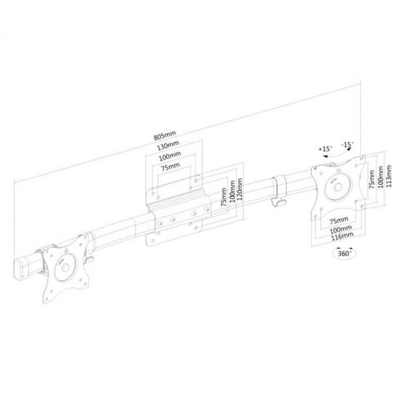 Neomounts dual crossbar