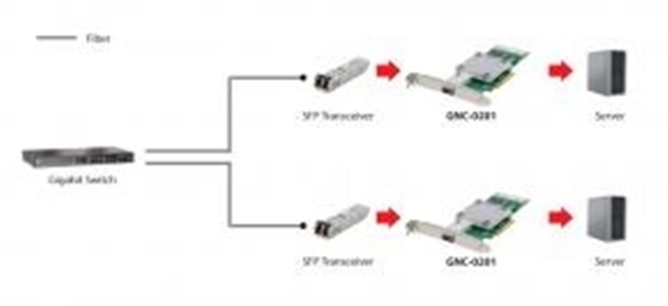 LevelOne GNC-0201 netwerkkaart Intern Fiber