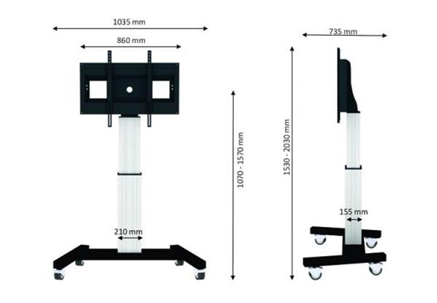 Neomounts gemotoriseerde vloersteun