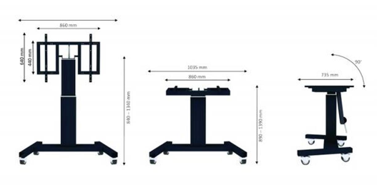Neomounts gemotoriseerde vloersteun