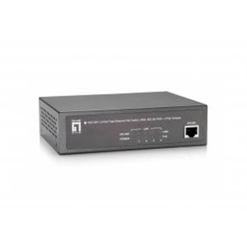 LevelOne FEP-0511W90 netwerk-switch Fast Ethernet (10/100) Power over Ethernet (PoE) Grijs