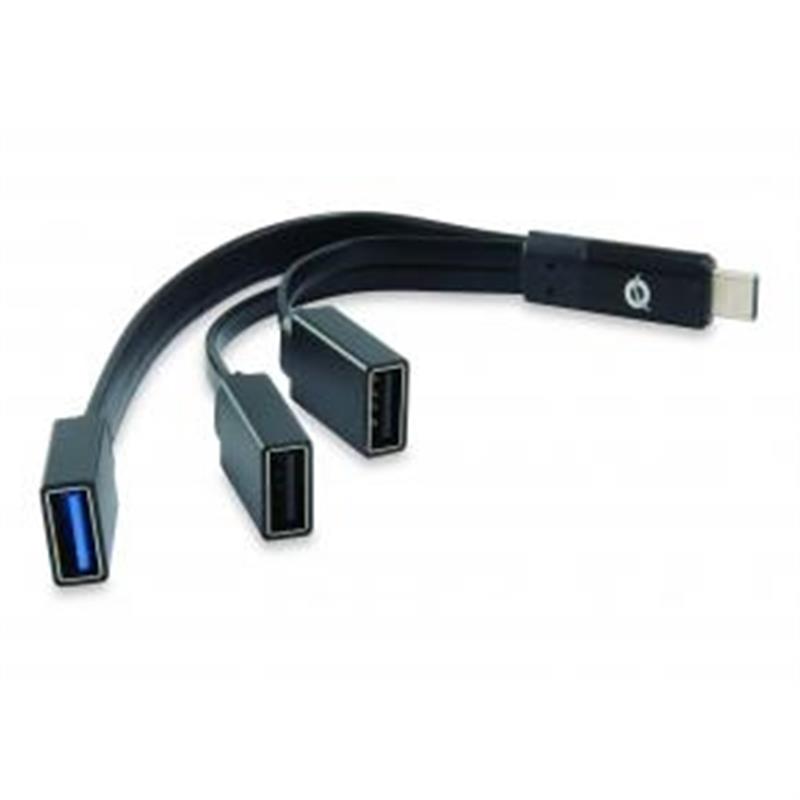 Conceptronic HUBBIES01B interface hub USB 3.2 Gen 2 (3.1 Gen 2) Type-C 5000 Mbit/s Zwart