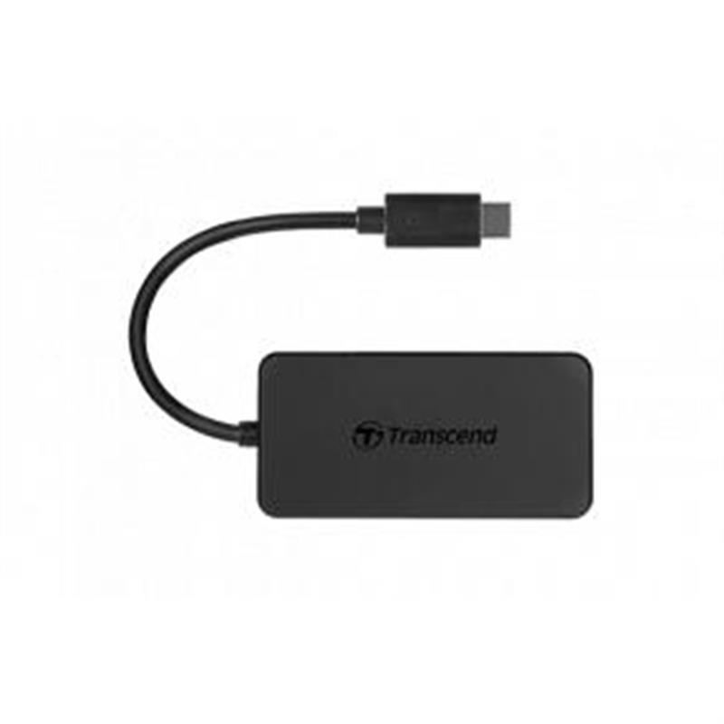 Transcend USB Hub USB3 1 Gen1 Type-A 4x USB Type-A Black