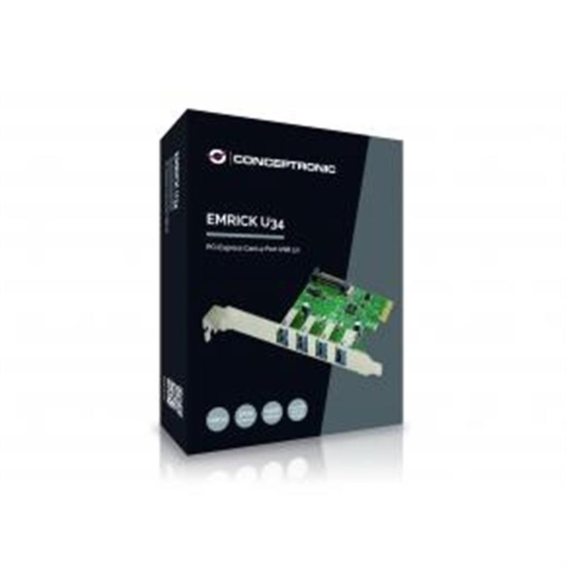 Conceptronic EMRICK02G interfacekaart/-adapter Intern USB 3.2 Gen 1 (3.1 Gen 1)