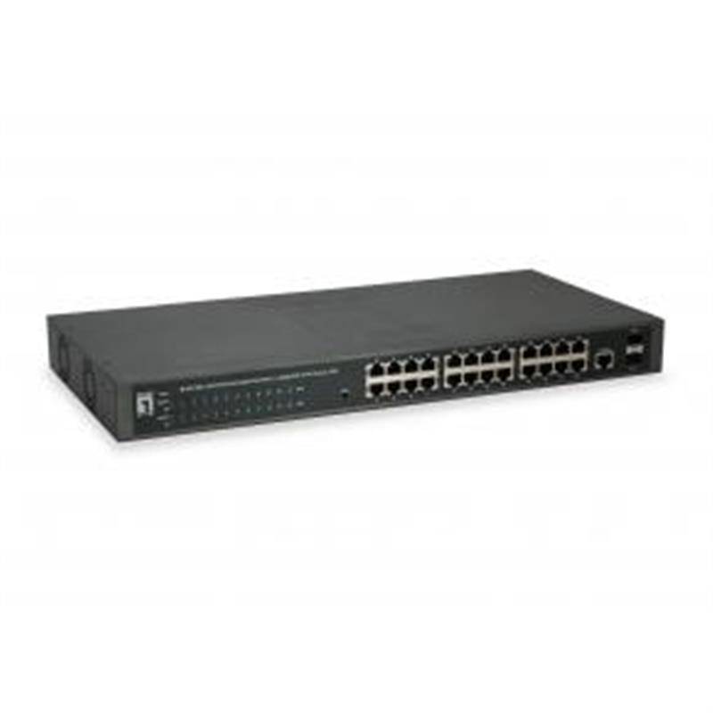 LevelOne GEP-2652 Managed L2 Gigabit Ethernet (10/100/1000) Power over Ethernet (PoE) Grijs