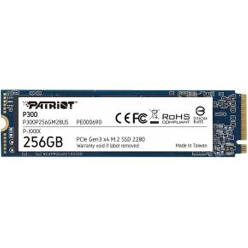 Patriot P300 SSD 256GB M 2 2280 PCIe NVMe Gen3 x 4 1700 1100 MB inchs 290K IOPS 2W