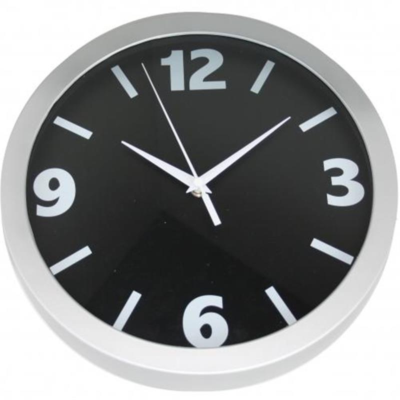 NXT clock Small Numbers ˜30 cm Wall Black