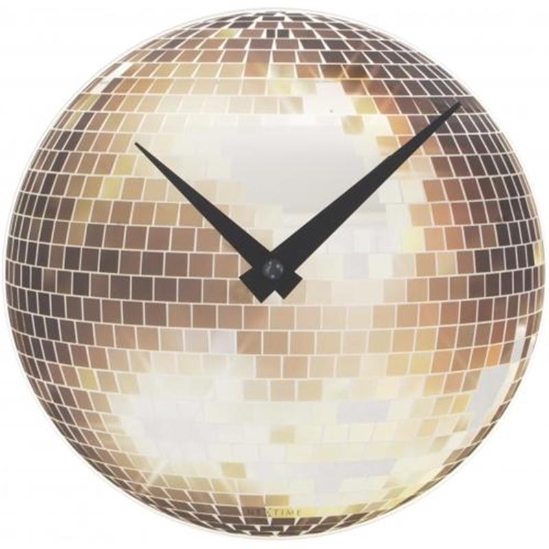 NeXtime klok Little Disco ˜20 cm Wall Silver