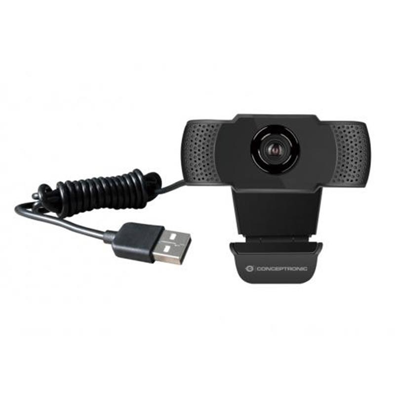 Conceptronic AMDIS webcam 2 MP 1920 x 1080 Pixels USB 2.0 Zwart