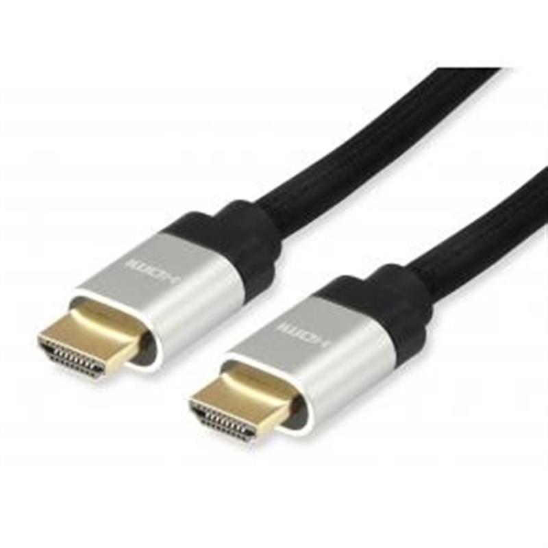 Equip 119383 HDMI kabel 5 m HDMI Type A (Standaard) Zwart, Zilver