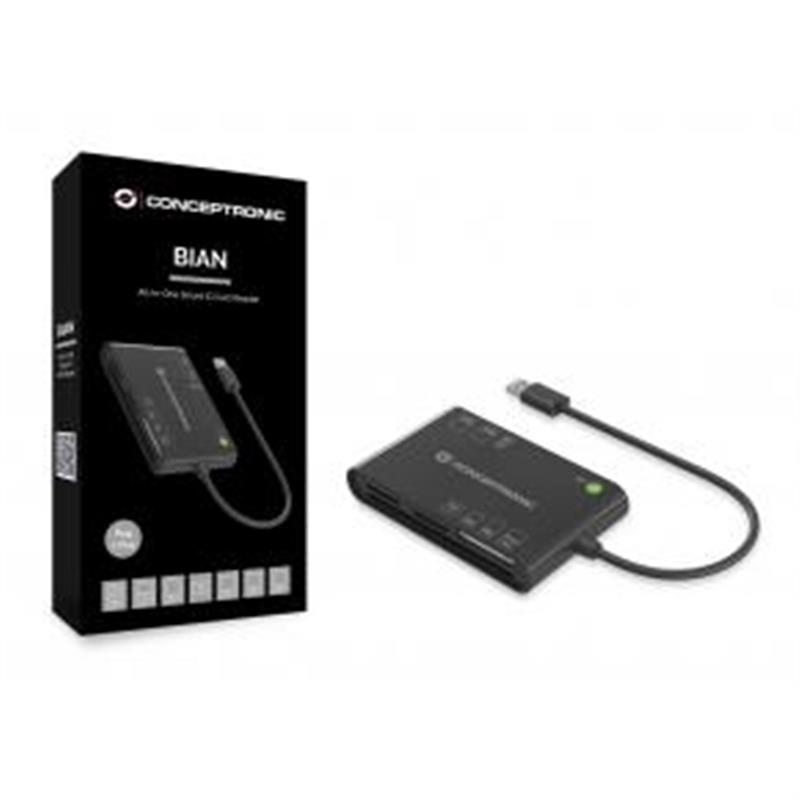 Conceptronic BIAN01B smart card reader Binnen USB 3.2 Gen 1 (3.1 Gen 1) Zwart