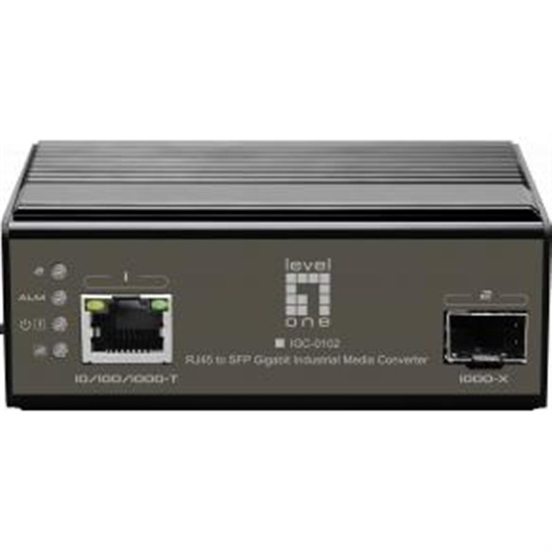 LevelOne IGC-0102 netwerk media converter 1000 Mbit/s Zwart