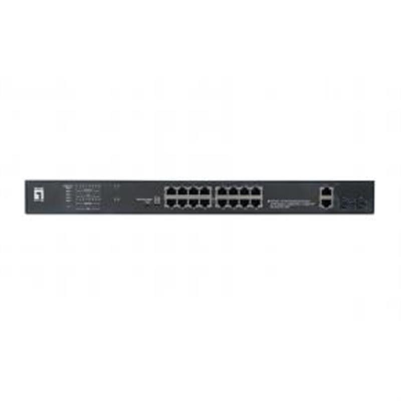 LevelOne FGP-2031 netwerk-switch Unmanaged Fast Ethernet (10/100) Power over Ethernet (PoE) 1U Zwart