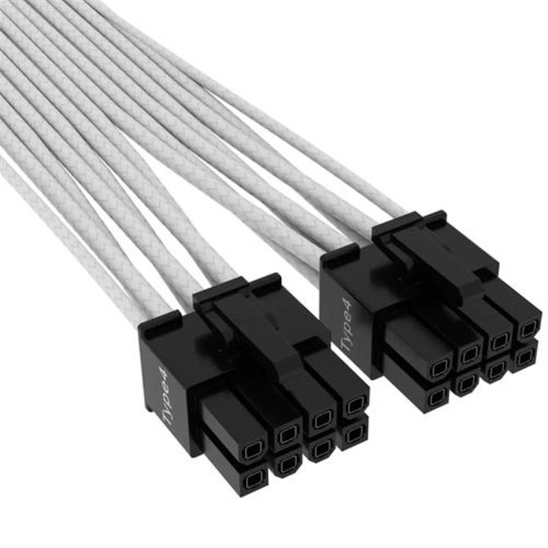 12 4pin PCIe cable Type 4 WHITE