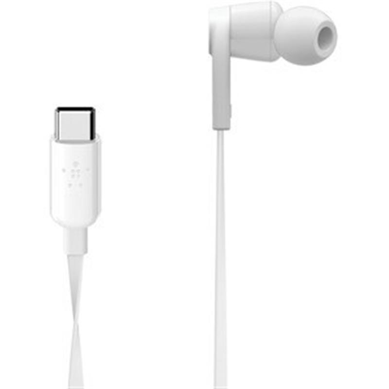 Belkin ROCKSTAR™ in-ear oordopjes met USB-C connector - Wit