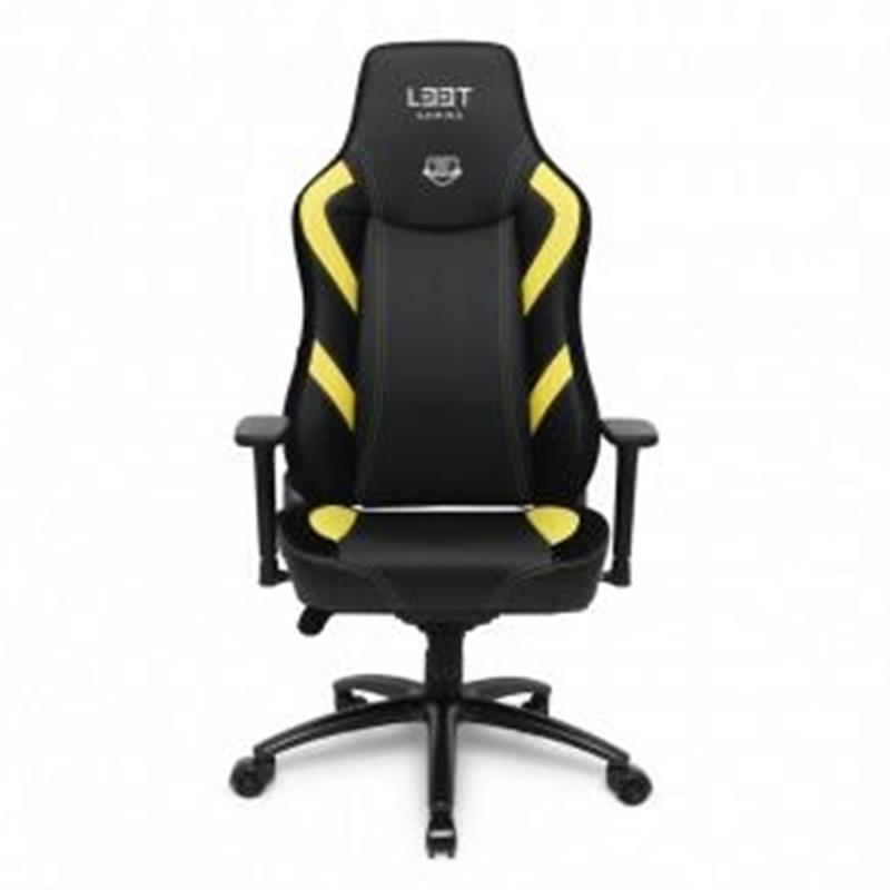 L33T Gaming E-Sport Pro Excellence L PU Black - Yellow decor PU leather Gas-lift
