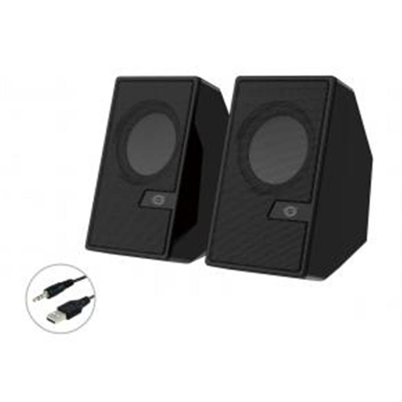 Conceptronic BJORN02B luidspreker 2-weg Zwart Bedraad en draadloos 6 W