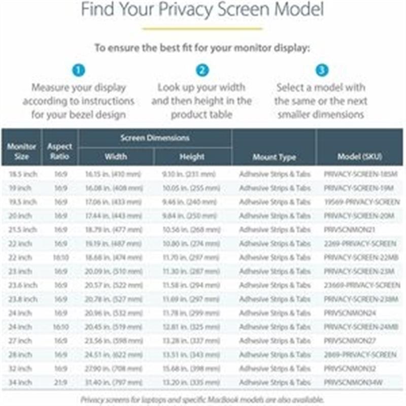 StarTech.com Monitor privacy filter universeel 24""