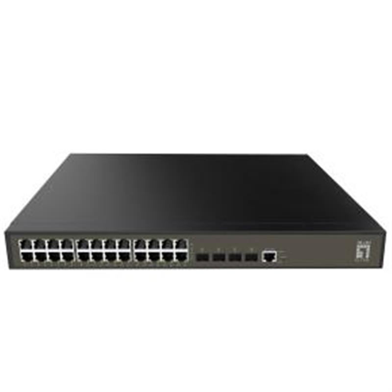 LevelOne GEL-2871 netwerk-switch Managed L2+ Gigabit Ethernet (10/100/1000) 1U Zwart