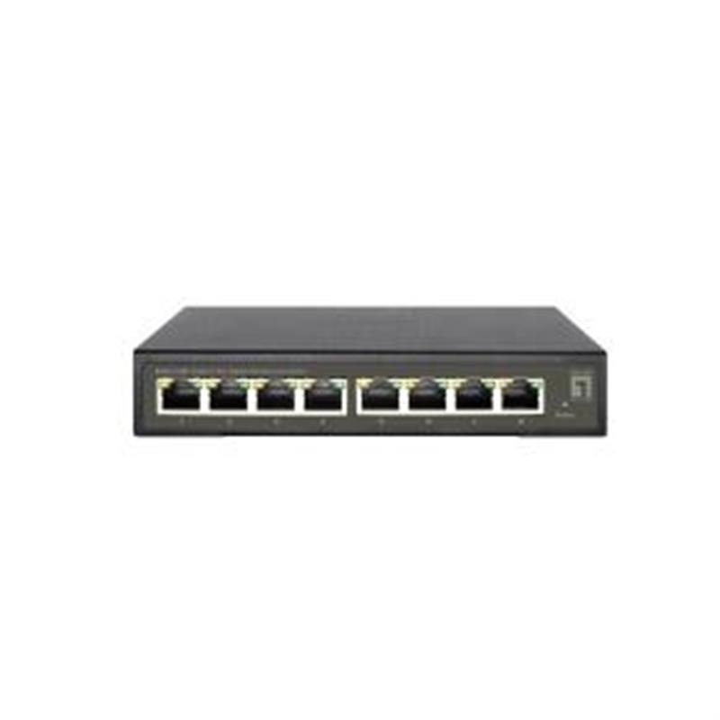 LevelOne GES-2108P netwerk-switch Managed L2 Gigabit Ethernet (10/100/1000) Power over Ethernet (PoE) Zwart