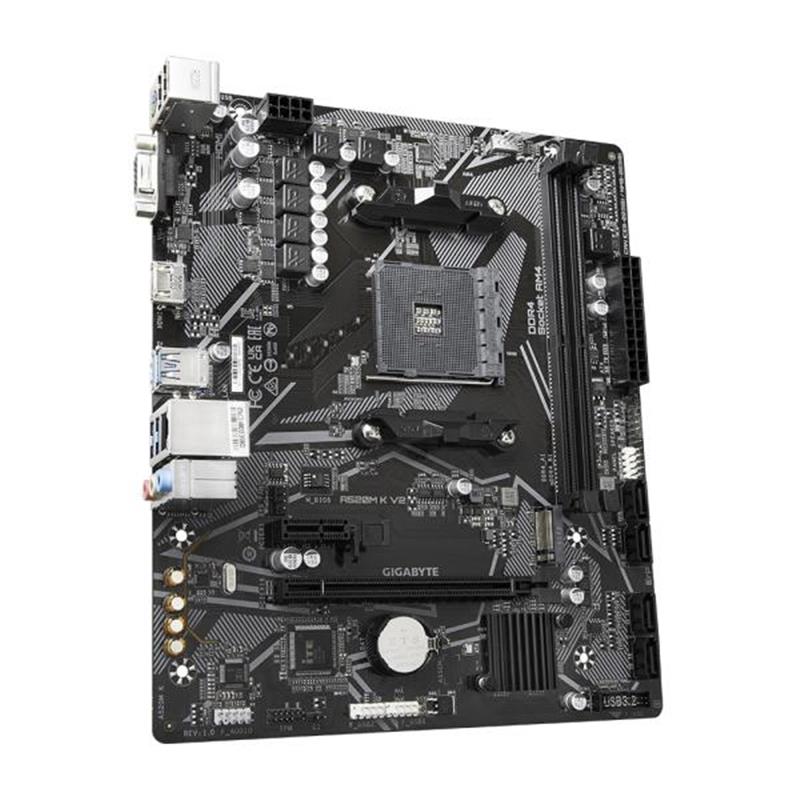 Gigabyte A520M K V2 moederbord AMD A520 Socket AM4 micro ATX