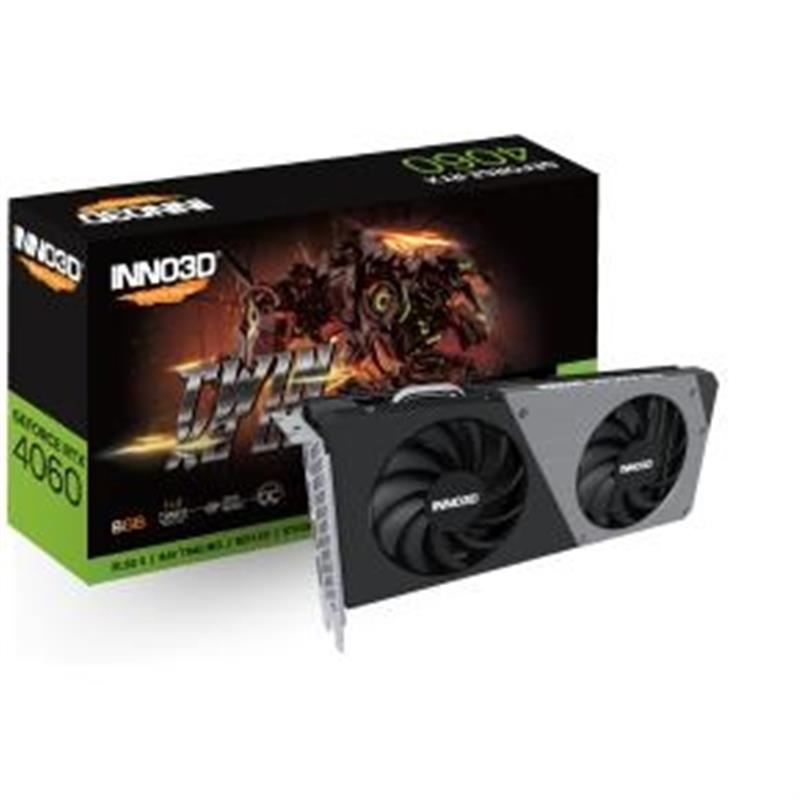 INNO3D GeForce RTX 4060 Twin X2 OC 8GB GDDR6 128-bit 2490 17Gbps 3xDP HDMI