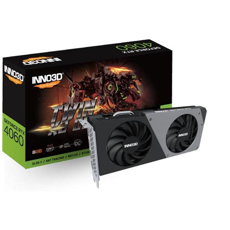 INNO3D GeForce RTX 4060 Twin X2 OC 8GB GDDR6 128-bit 2490 17Gbps 3xDP HDMI