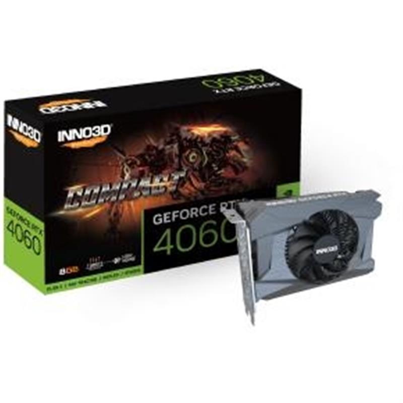 INNO3D GeForce RTX 4060 Compact 8GB GDDR6 128-bit 2460 17Gbps 3xDP HDMI