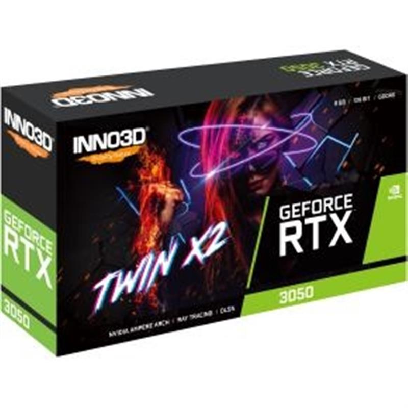 INNO3D GeForce RTX 3050 Twin X2 V2 8GB GDDR6 128-bit 1777 14Gbps 1xDP HDMI