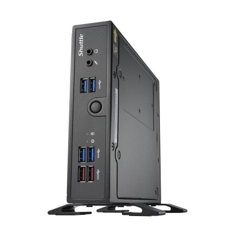 Shuttle XPC slim Barebone DS50U3, Intel i3-1315U, 2x LAN (1x 2.5Gbit ,1x 1Gbit), 1xCOM,1xHDMI,1xDP, 1x VGA, ventilatorloos , 24/7 permanent gebruik