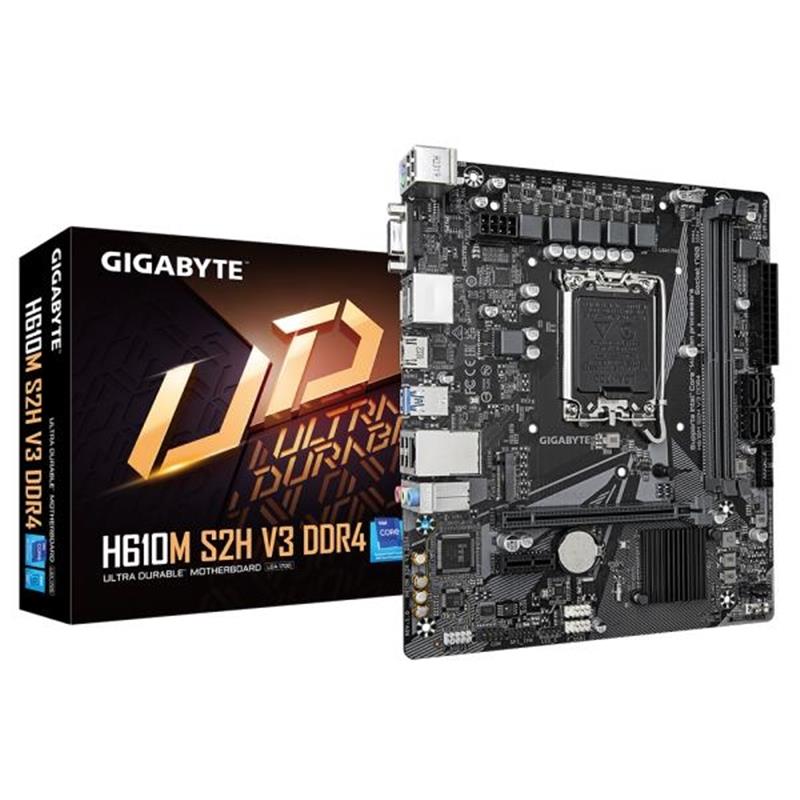 Gigabyte H610M S2H V3 DDR4 moederbord Intel H610 Express LGA 1700 micro ATX