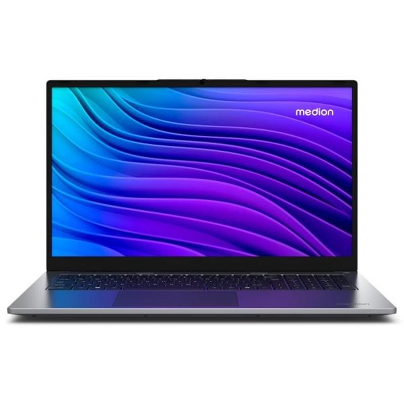 MEDION E17223 Intel® N N100 Laptop 43,9 cm (17.3"") Full HD 4 GB DDR4-SDRAM 128 GB SSD Wi-Fi 6 (802.11ax) Windows 11 Home in S mode Zwart, Grijs, Meta