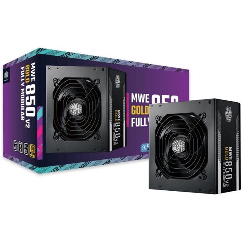 Cooler Master MWE Gold 850 V2 ATX3 1 Black 850W 90% @Typ 120mm 4x PCIe 6 2