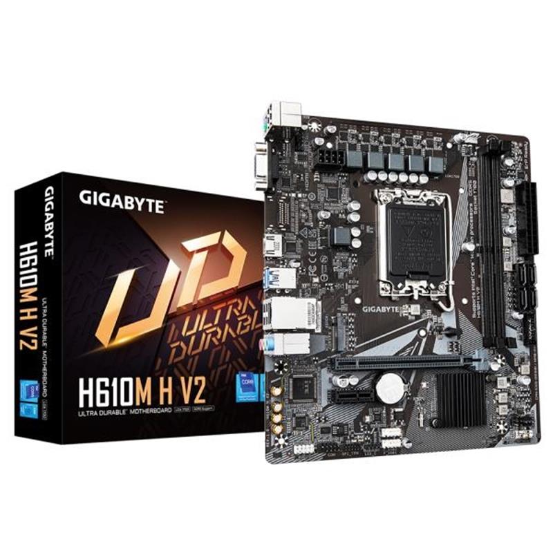 GIGABYTE H610M H V2 moederbord Intel H610 Express LGA 1700 micro ATX