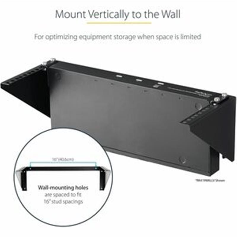 StarTech.com RK519WALLV rack 5U Wandrek Zwart