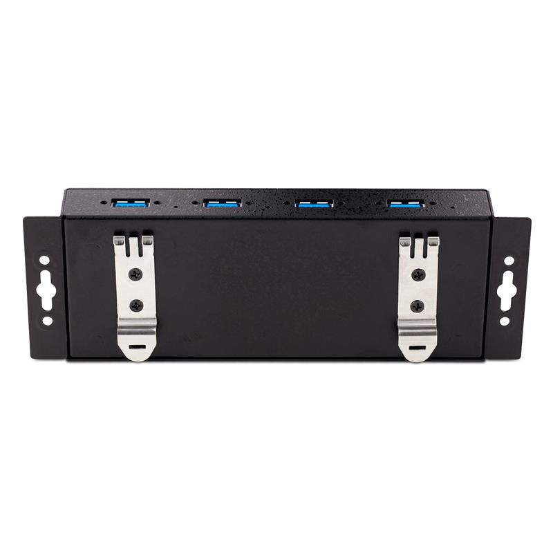 StarTech.com 4-Port Industrial USB 3.0 Hub, 5Gbps, Rugged USB Hub met ESD en Overspanningsbeveiliging, DIN/Wand/Bureau Monteerbare USB-A Hub, USB Expa