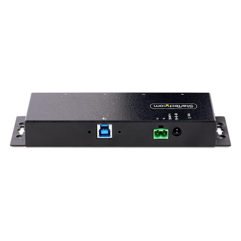 StarTech.com 4-Port Industrial USB 3.0 Hub, 5Gbps, Rugged USB Hub met ESD en Overspanningsbeveiliging, DIN/Wand/Bureau Monteerbare USB-A Hub, USB Expa