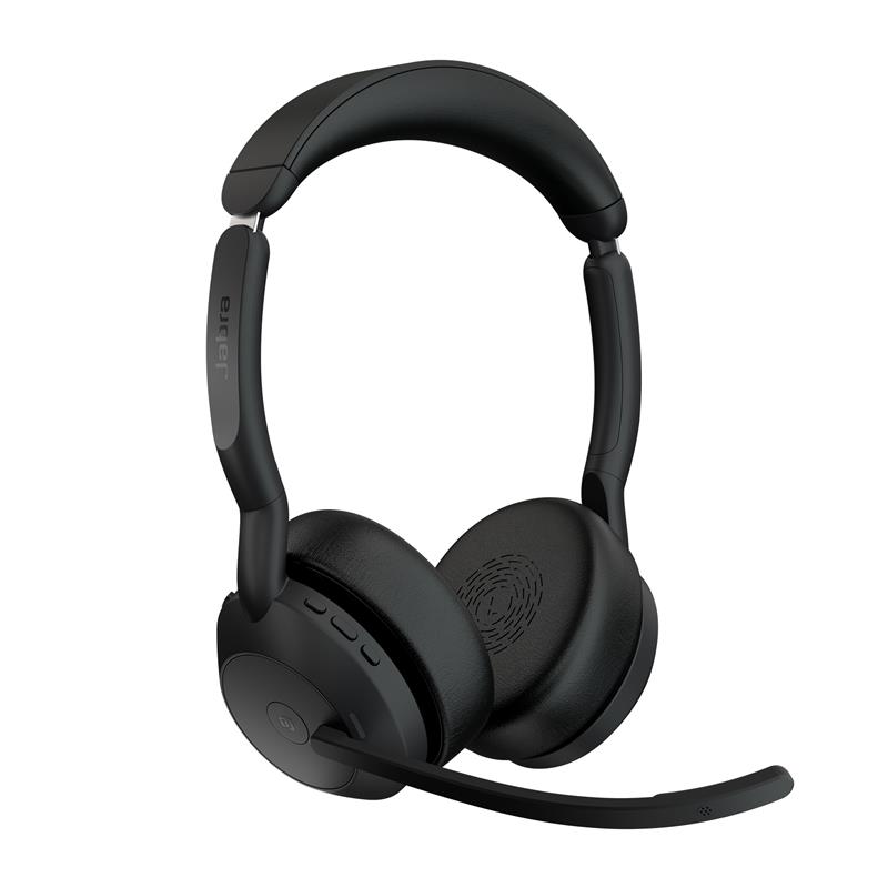 Jabra Evolve2 55 Headset Bedraad en draadloos Hoofdband Kantoor/callcenter Bluetooth Oplaadhouder Zwart